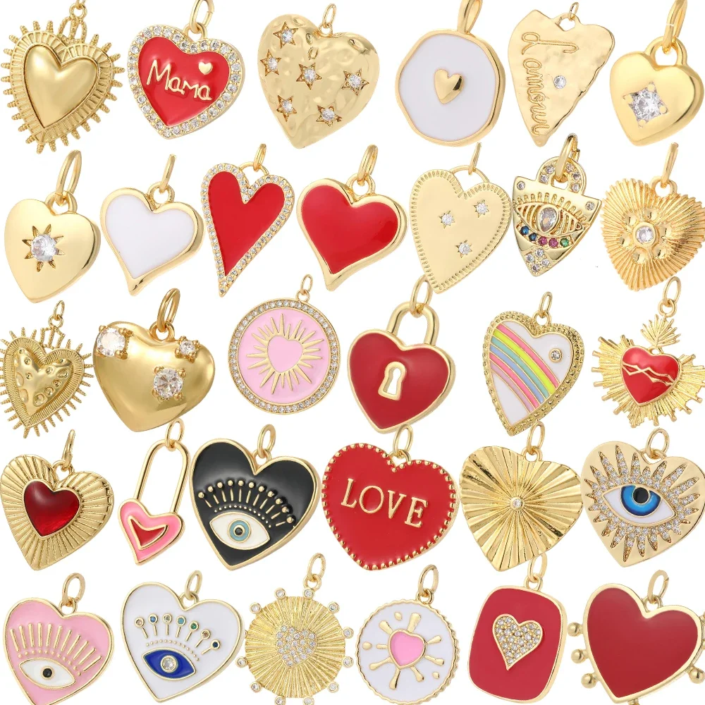 Y2K Süße Herz Liebe Halskette für Frauen Goldene Nette Paar Kragen Diy Anhänger Edelstahl Kette Hohe Qualität