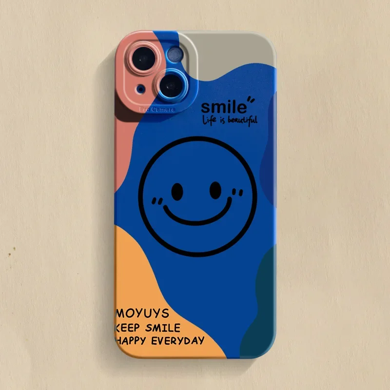 Adorable Smiley Face Shockproof Phone Case with Bumper Protection