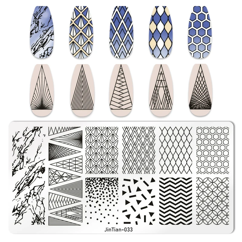 Nail Art Templates European architectural pattern angel priest Flower Geometry Stamping Plates DIY Image Printing Stencil Tools 6