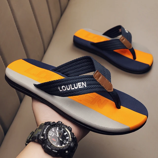 italiensk Nødvendig lejesoldat Brand Hot Sale Flip Flops Men Summer Beach Slippers Men Fashion Breathable  Casual Men Slippers Summer Outdoor Sandals - AliExpress