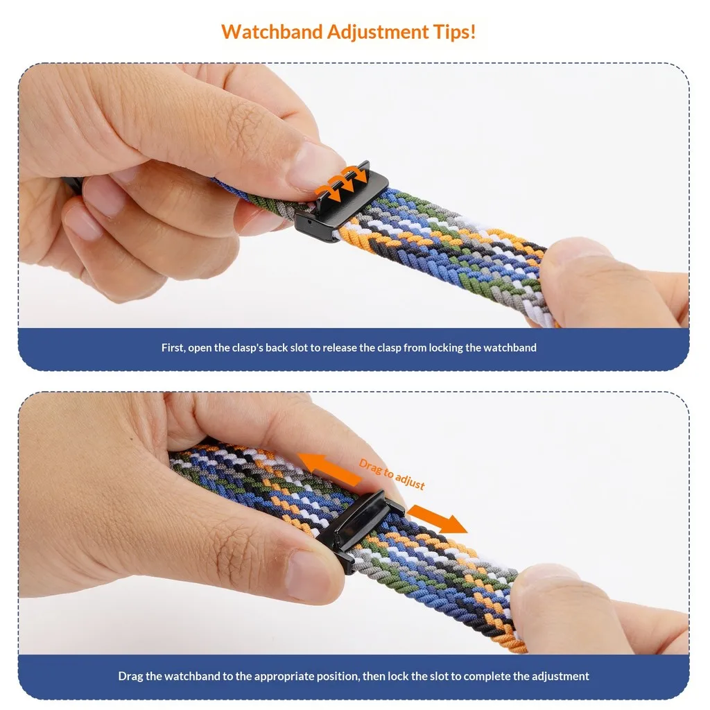 Magnetic Nylon Breathable Braided Sport Watchband Bracelet Accessories