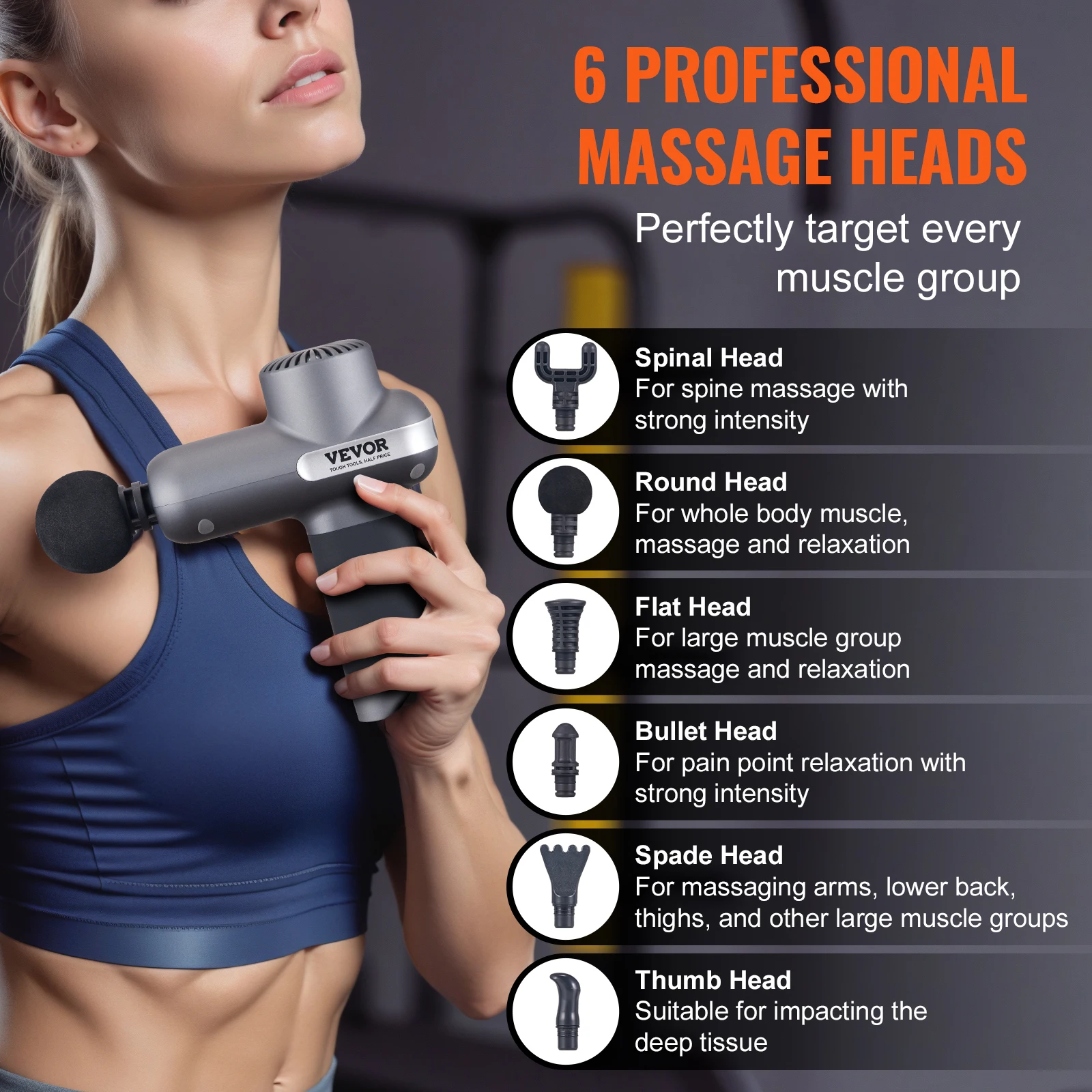 Portable Handheld Deep Tissue Massage Gun for Athletes