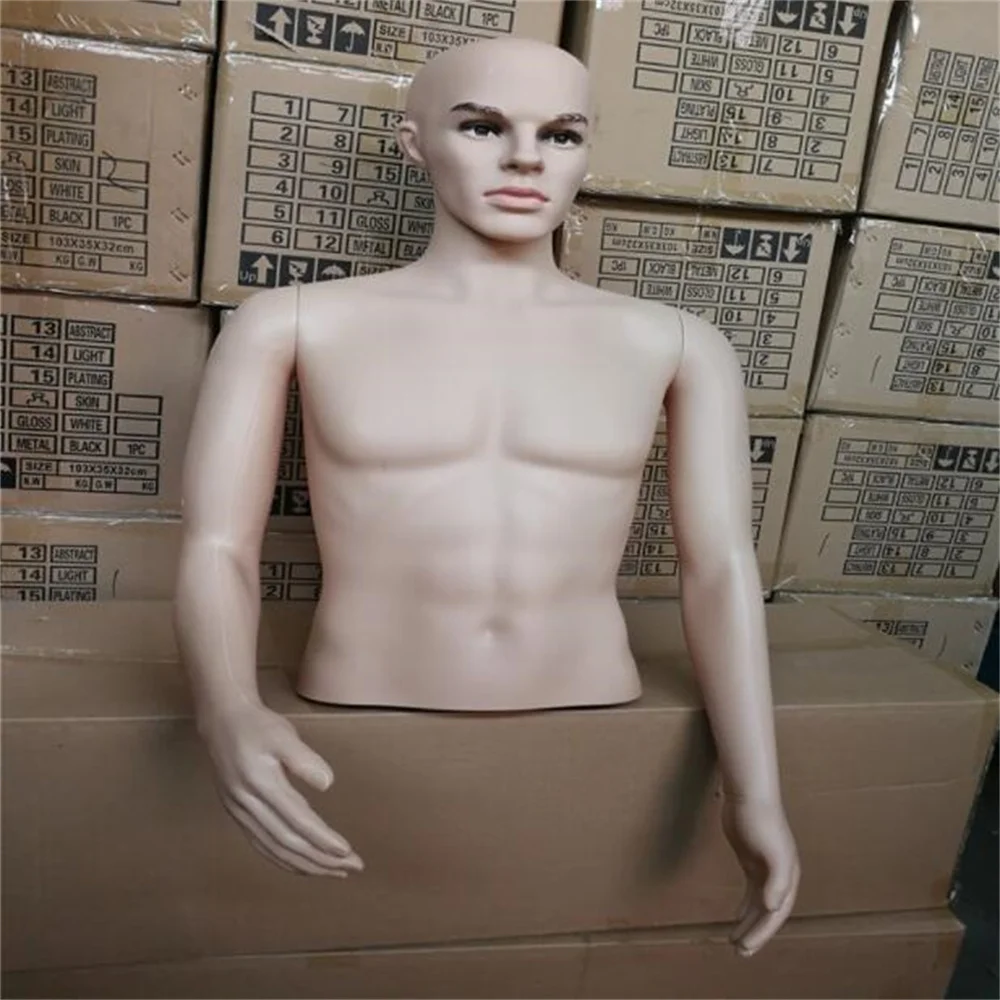 Full Body Glossy Hairless Male Mannequin