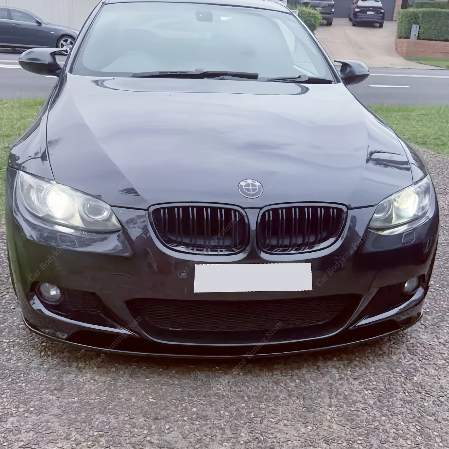 MP 스타일 앞 범퍼 스포일러 립 스플리터 Foglamp Canards For Bmw E92 E93 320i 320d 325i 325d 330d 335i M Sport Pre-Facelift