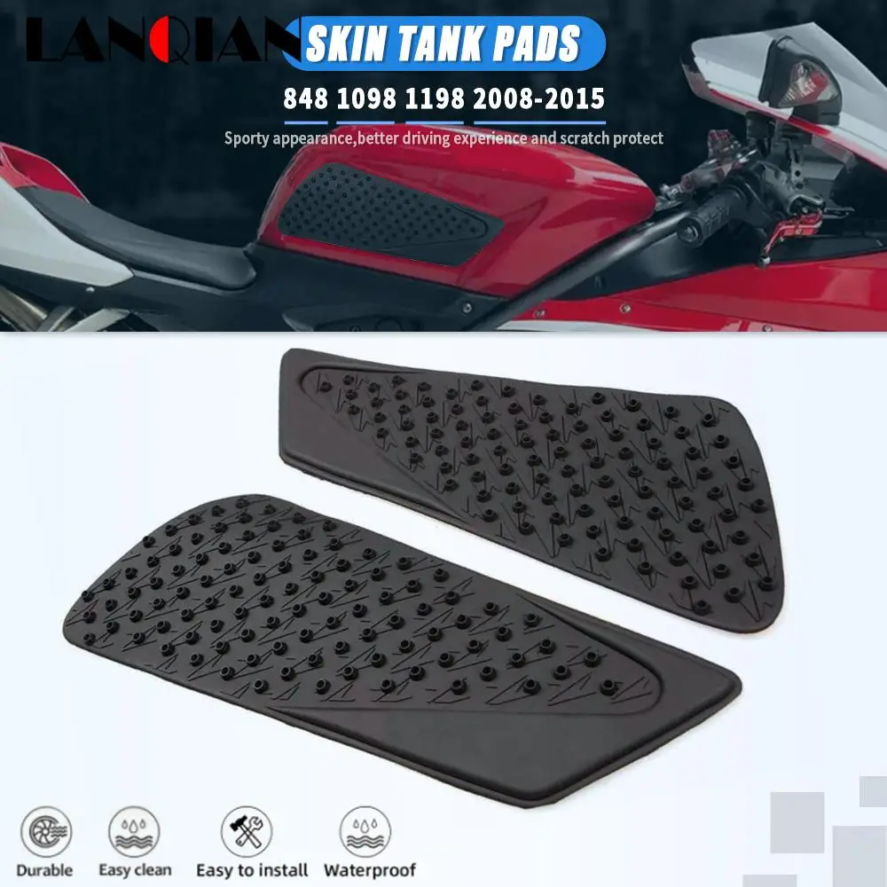 

Motorcycle Anti Slip Sticker Tank Traction Pad Side Knee Grip Protector For Ducati 848 1098 1198 2008-2015 2014 2013 2012 2011