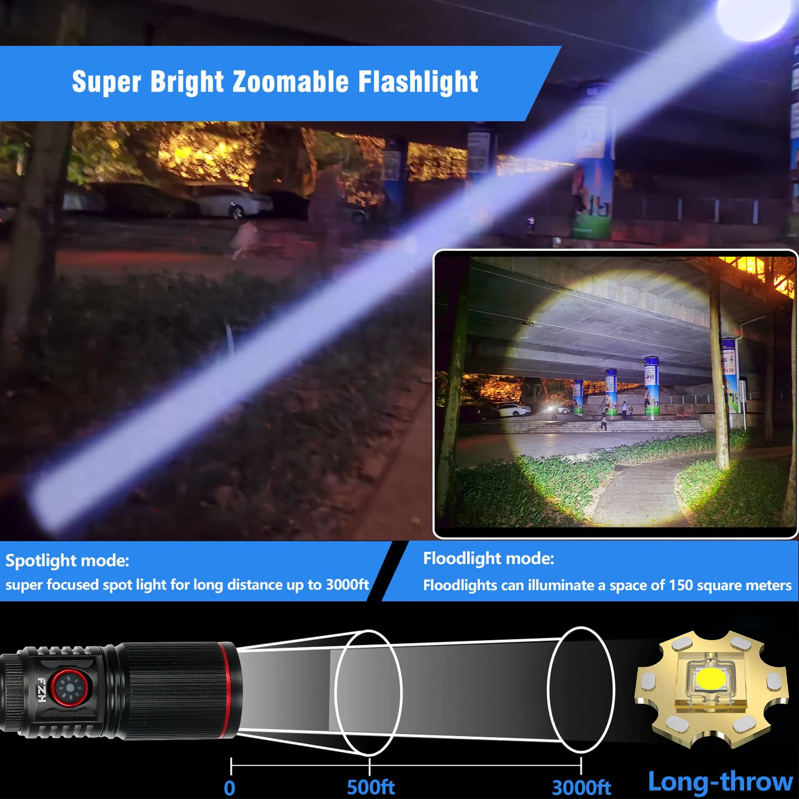   LED , 18650 Ǵ 21700 ͸  ġ Ʈ ,    ǥñ , LEP 1000lm S009