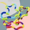 Rainbow Circle Rope Twist Fidget Toys Autism Therapy Kids Adults Stress Anxiety ADHD Decompression Multicolored Rainbow Circle 3