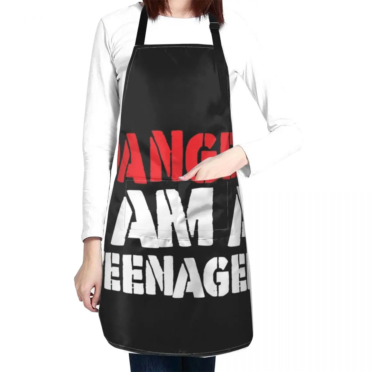 

Danger I am a Teenager - Funny 13th Birthday Gift Apron Korean apron Waterproof Kitchen Apron Woman Aprons Chef Uniform Women