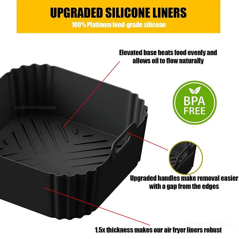 22.5cm Square Air Fryer Liners Reusable Basket for Ninja Air Fryer Pro XL AF140 AF180 Other 5-8QT Accessories air fryer liners air fryer accessories