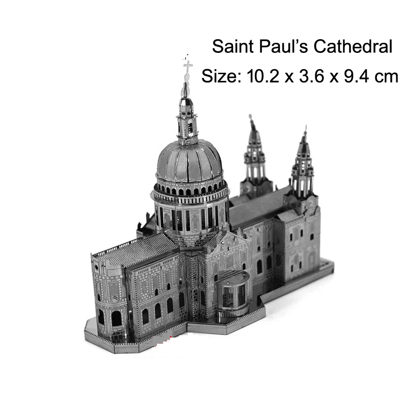 Rompecabezas metálico 3D del edificio Silver Building, modelo del edificio Malmo, modelo de rompecabezas cortado con lás