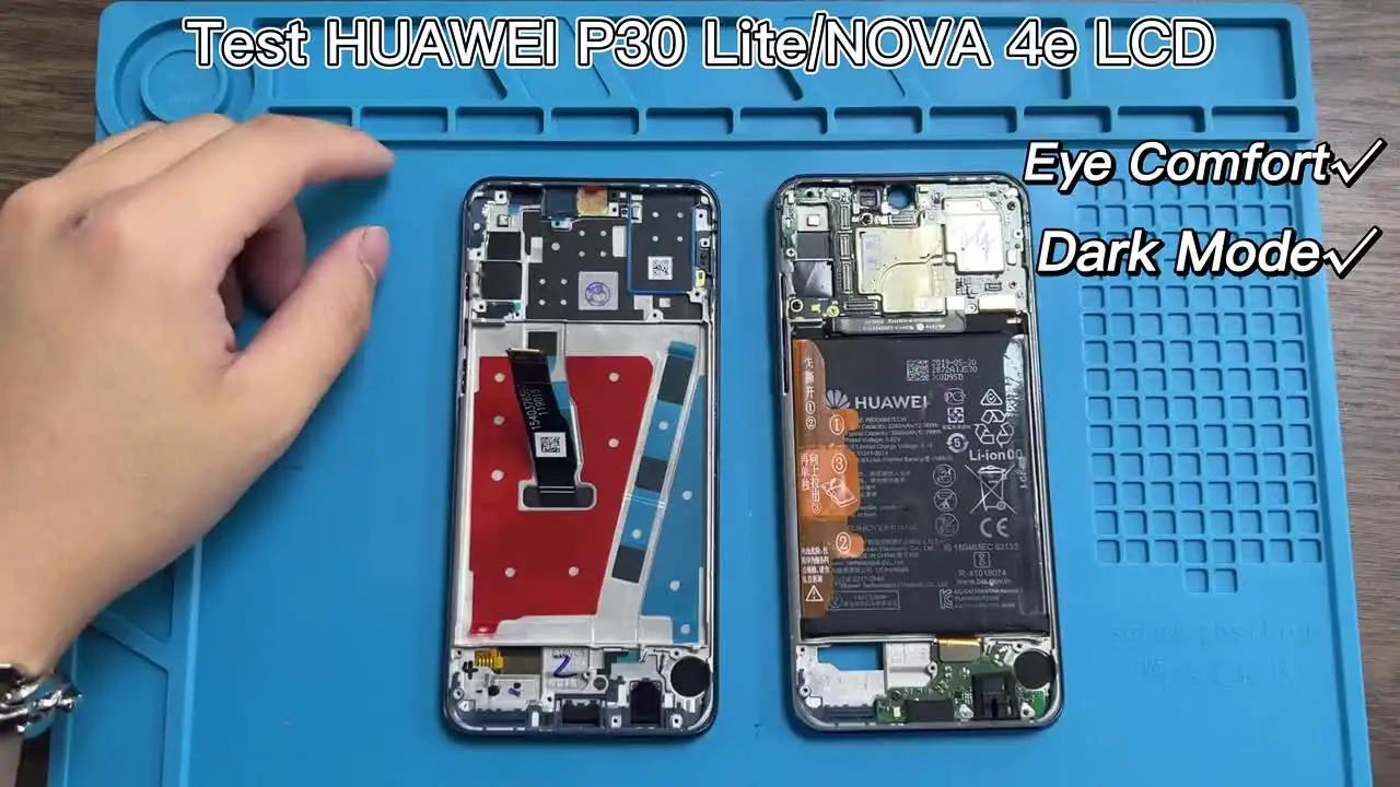 Bloc Complet - Huawei - P30 Lite - Écran LCD Tactile - Batterie 3340 mAh - Original Blanc - Téléphonie