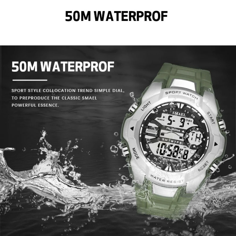 2024 New Men Sport Watch Multifunctional Digital Waterproof Glow-in-the-dark Fashion Student Electronic Watch Relogio Masculino