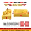 Velvet Sofa Cover Elastic Thick L Shaped Corner Sofa Cover for Living Room 1/2/3/4 Seater Stretch Cover for Sofa Couch Armchair 3