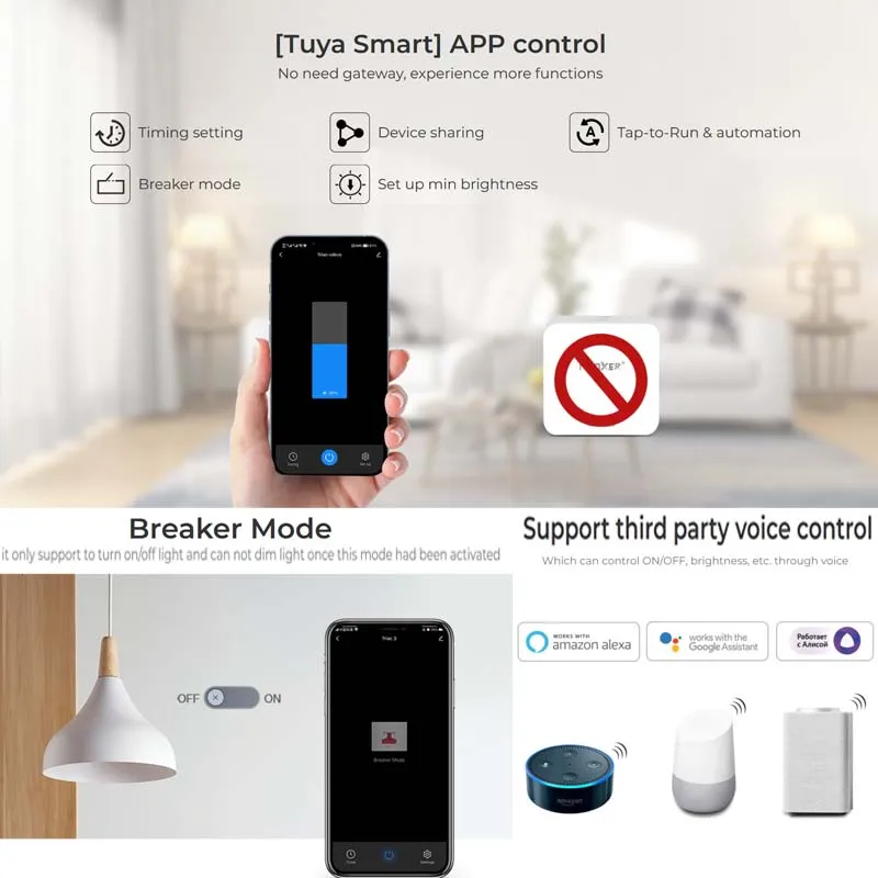 Miboxer Tuya WiFi AC Triac Dimmer 2.4G Push Dimming RF Rotating Panel Remote Voice Control For Alexa Google Home Smart Life APP smart light switch,led dimmer switch,smart dimmer switch,lamp dimmer,power cords dimmer switch