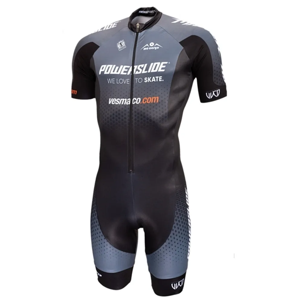 Skating jumpsuit Men's Jumpsuit Short Sleeve Inline Roller Skating Speed Skinsuit Ciclismo Ice Skating Race Roller Clothing