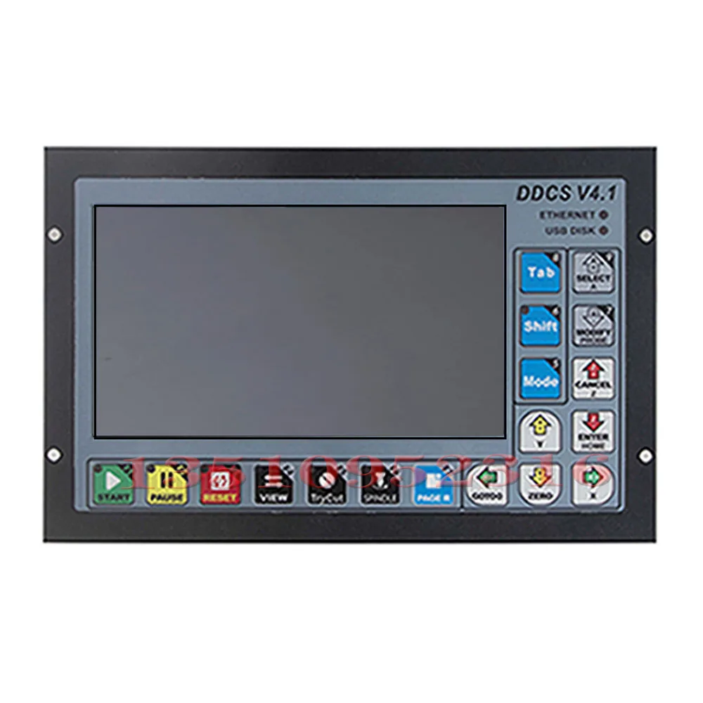 새로운 Ddcsv4.1 3 축/4 축 Cnc 오프라인 컨트롤러 조각 기계 제어 시스템 + 핸드 휠 Mpg 75w24vdc, Ddcsv3.1 대체