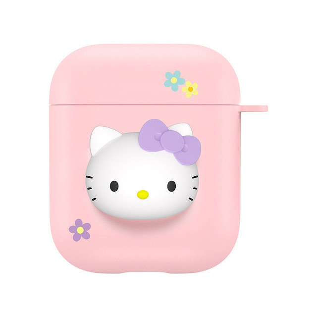 Pro Sanrio Hello Kitty Silicone Cases Cover Case Bluetooth Kawaii Case for Apple Earphone Case Silicone Shell