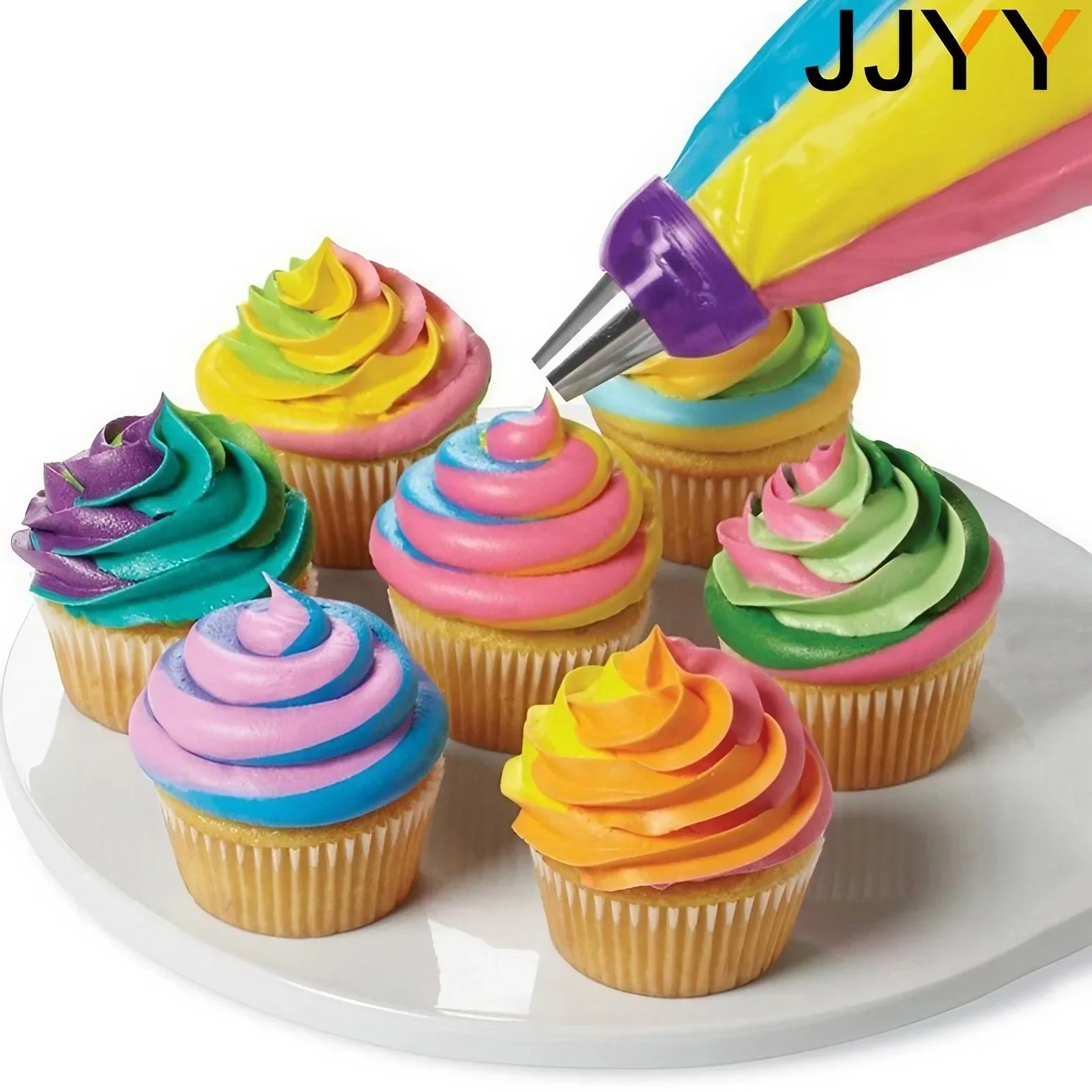 Cake Decoration JJYY 3 Holes Converter Mix 3 Colors Icing Piping Nozzle Cream Decorated Mouth