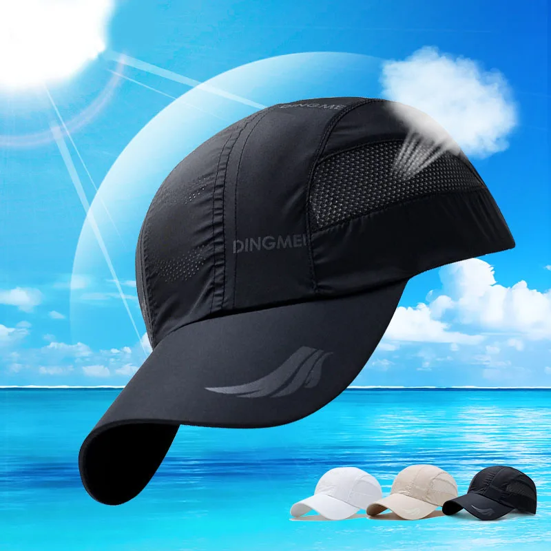 Spring Summer For Men Outdoor Sports Perspiration Quick Dry Baseball Mesh Cap Women Kpop Sunscreen Sunhat Solid Snapback Hat E37 |