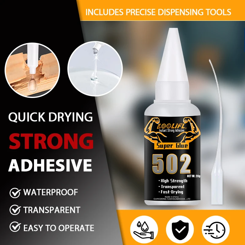 Super Colle Cyanoacrylate 502 - Lot de 1 à 5 pièces - Adhésif Haute Performance