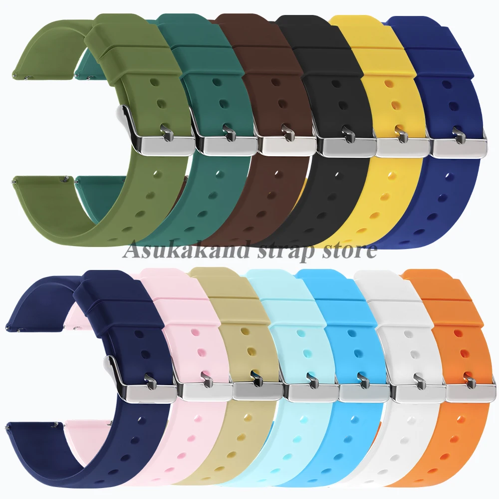 Versatile Silicone Watch Strap - Multiple Sizes Available