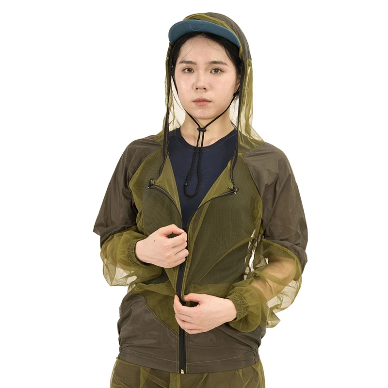 여름 야외 낚시 및 하이킹을 위한 모기 방지 의류. 통기성 좋고, 가벼우며, 눈에 띄는 디자인의 메쉬 팬츠