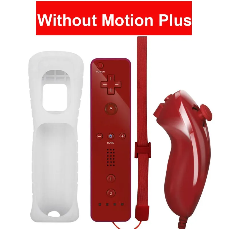 Wireless Remote Gamepad Controller Compatible Nintendo Wii Console Nunchuck Remote Control Joystick Joypad Optional Motion Plus 