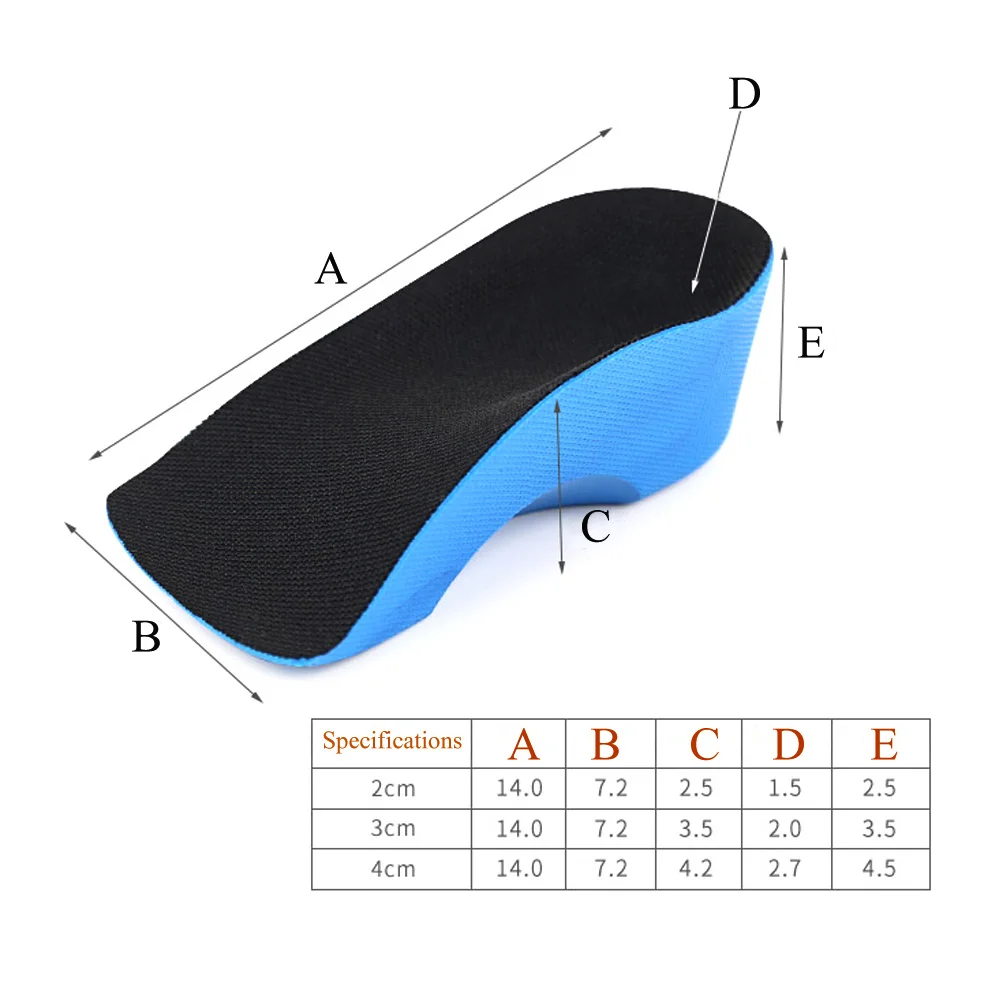 1Pair PU Height Increase Insoles Shock Absorption Heel Cushion Pads Height 2 4cm Anti slip Lift Shoes Inserts For Men & Women