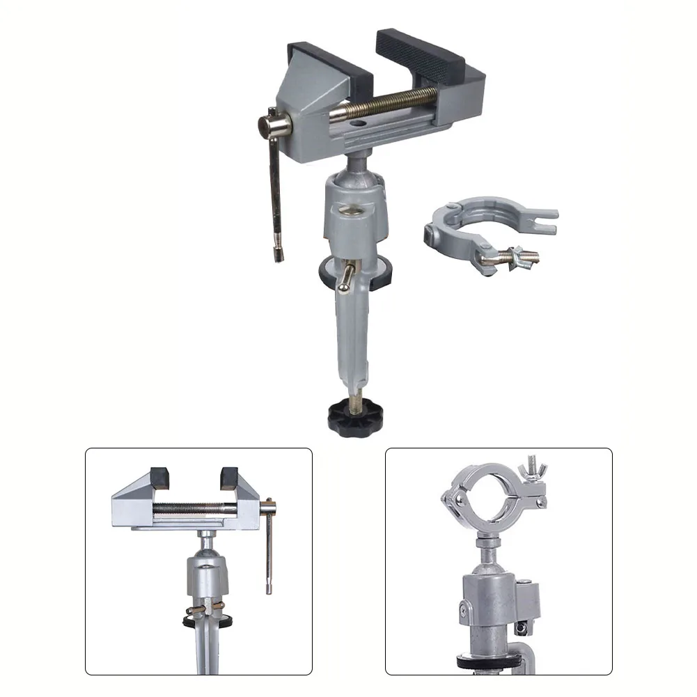 

2 In 1 Table Vise Bench Clamp 360 Clamp Table Grinder Holder Drill Dremel For Rotary Tool Craft Model Tools Accessories