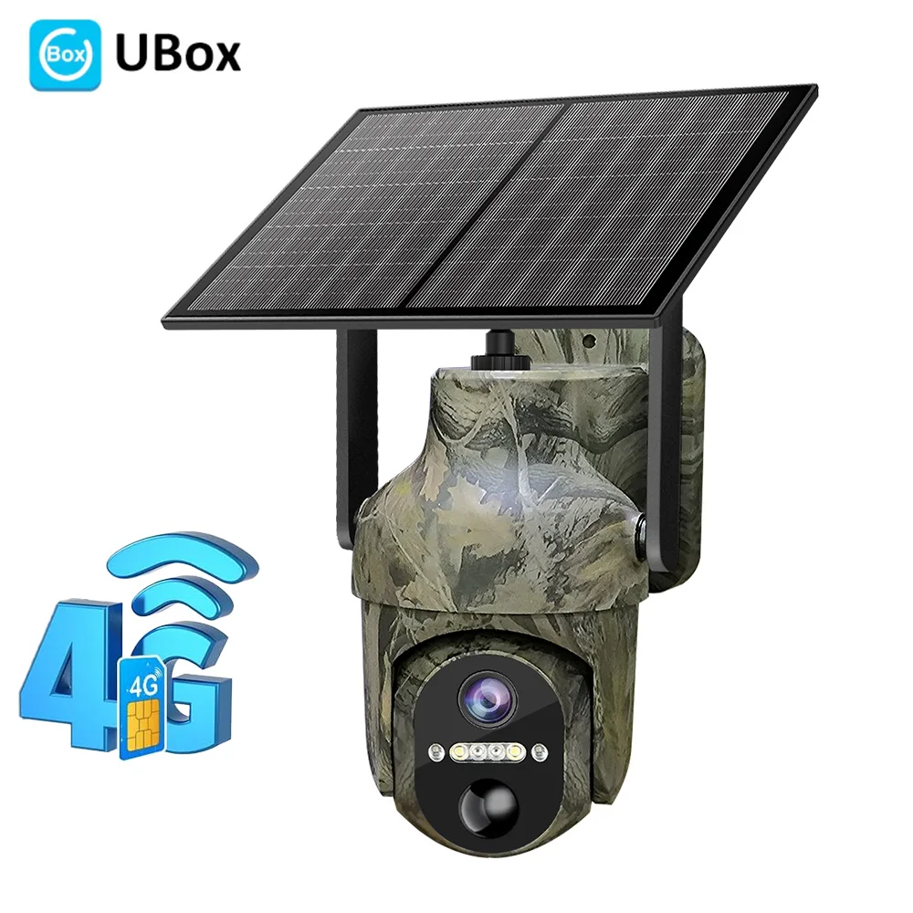 2K 3MP 4G Sim Card LTE Cellular Solar Powered Trail Hunting Wildlife Motion Activated Security Camera Outdoor Color Night Vision