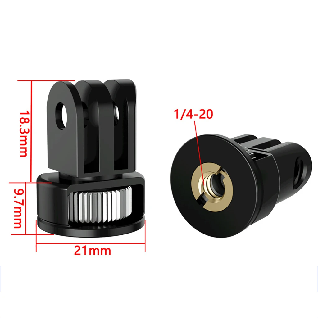 Adaptador HSU 1/4-20 Para Cámaras Insta360 X4 X3 X2 – Compatible Con GoPro, De Aluminio, Color Rojo