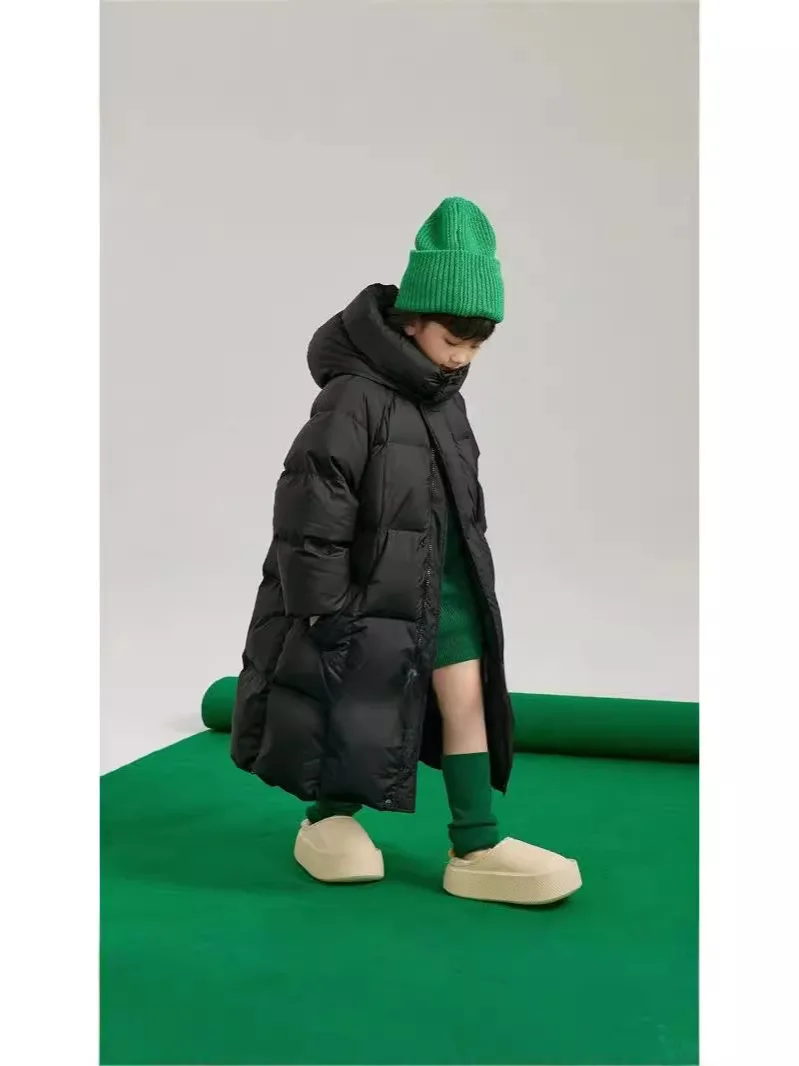 Children Jackets Girls Coat Winter Hooded Long Coat for Boys and Girls