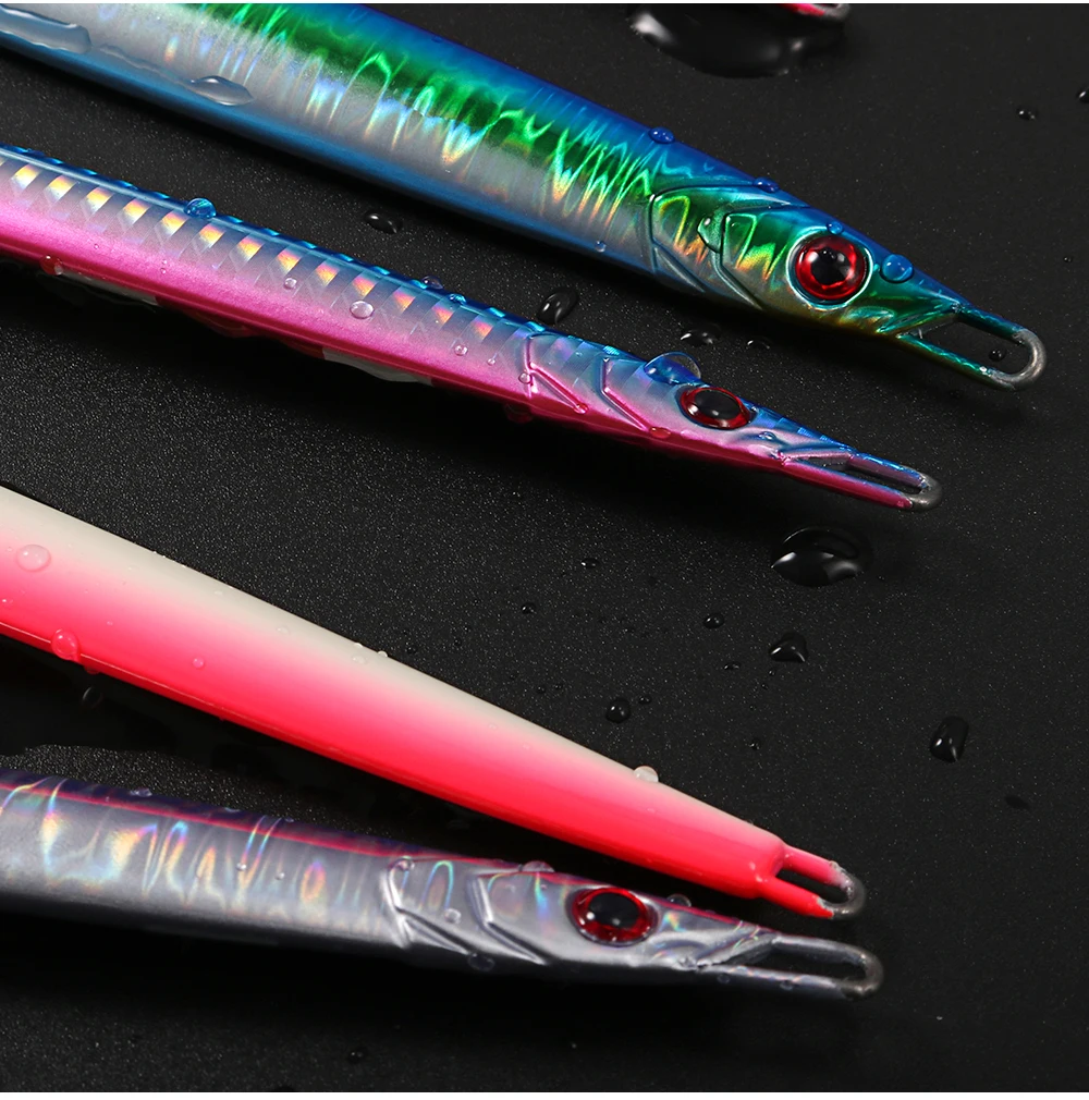 JIGGING PRO Vertikale Metall-Jig-Langklinge, 40 g, 60 g, 80 g, 100 g, schnell leichter Jigging-Köder, Kühl-Langwurf, sinkender Angelköder – Detail 11