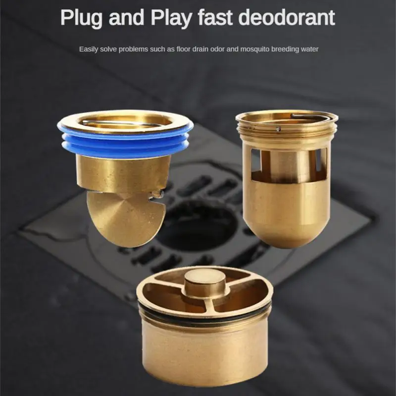 

Латунный дезодорирующий клапан для слива пола, устойчивый к запахам дренажный клапан, аксессуары для ванной комнаты