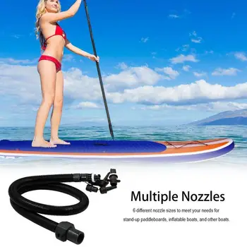 Inflatable Pump Extension Tube Inflatable Pump Air Hose Kit SUPs Inflation Tube With 6 Nozzles For Water Sports Pool Kayak Raft 5
