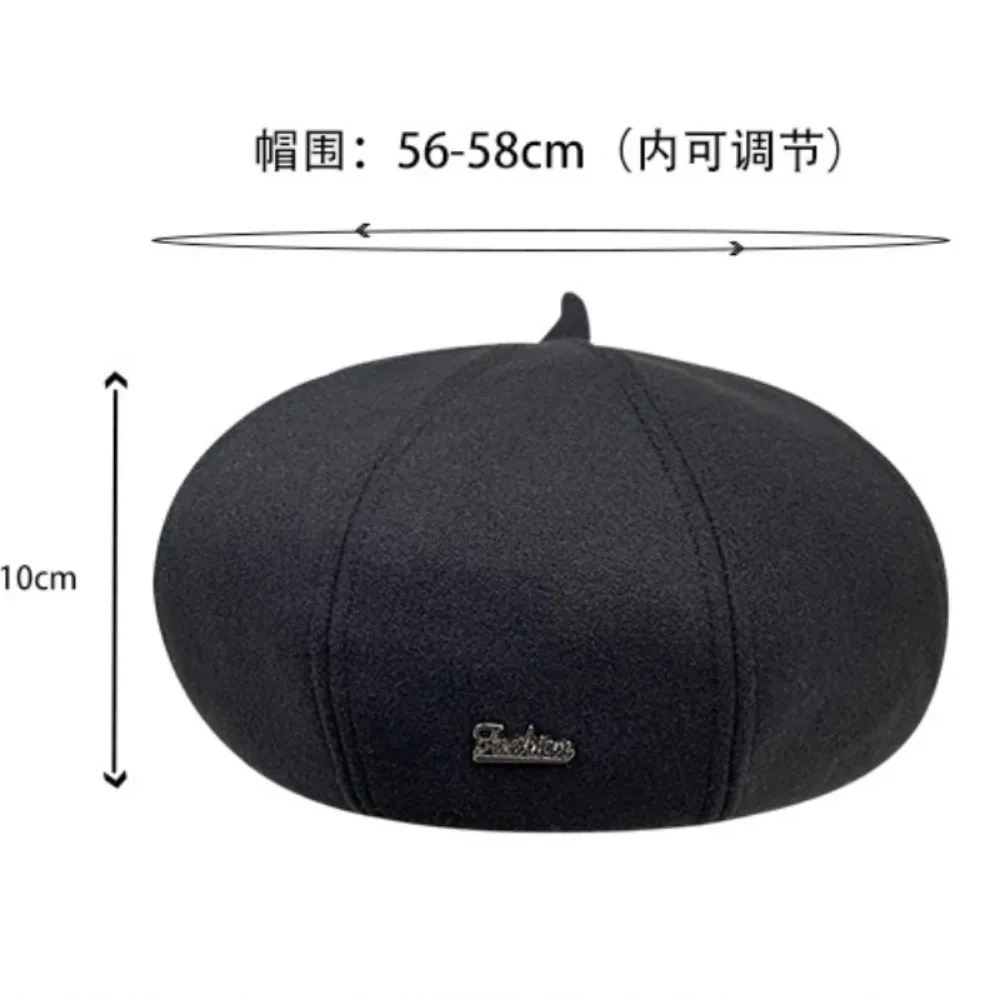 Beret Women's Autumn and Winter Octagonal Painter Hat Casual Versatile Newspaper Boy Hat Retro British Hat