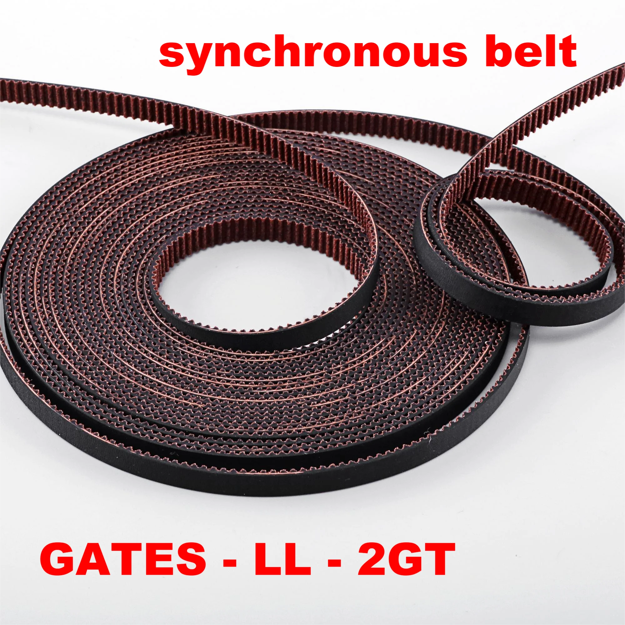 GATES-LL-2GT 2GT Belt Synchronous Opened Fiberglass GT2 Timing belt Width 6MM 9MM For Prusa I3 MK3 MK3S Ender-3 CR10 ANET