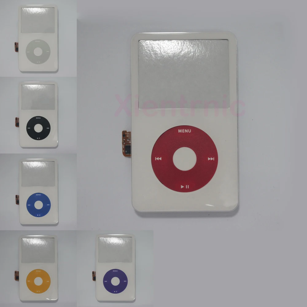 Kit de carcasa de cable flexible para iPod 5th Video, panel de cubierta frontal blanco con rueda de clic, reemplazo A1136