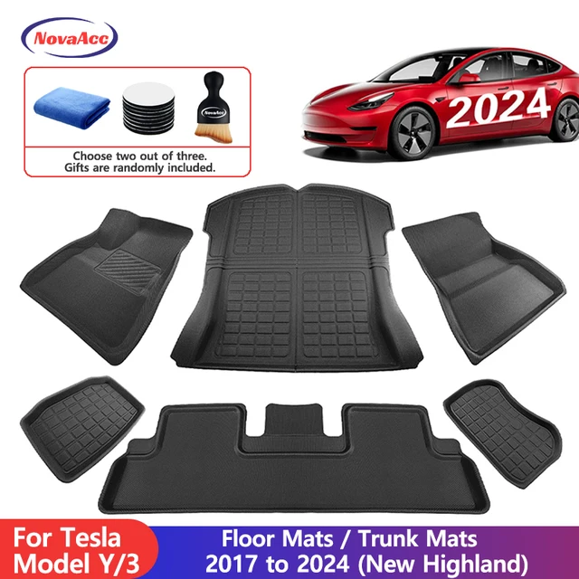 테슬라 모델 3 및 Y 차량을 위한 궁극의 플로어 보호: 하이랜드 풀 카 매트