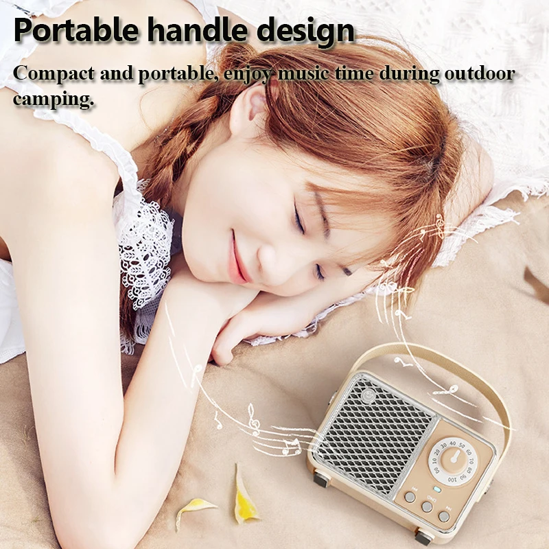 Mini Hifi Bluetooth Speaker Outdoor Portable Bluetooth Soundbar Wireless Handfree Call MP3 Music Player Support TF Card AUX Play