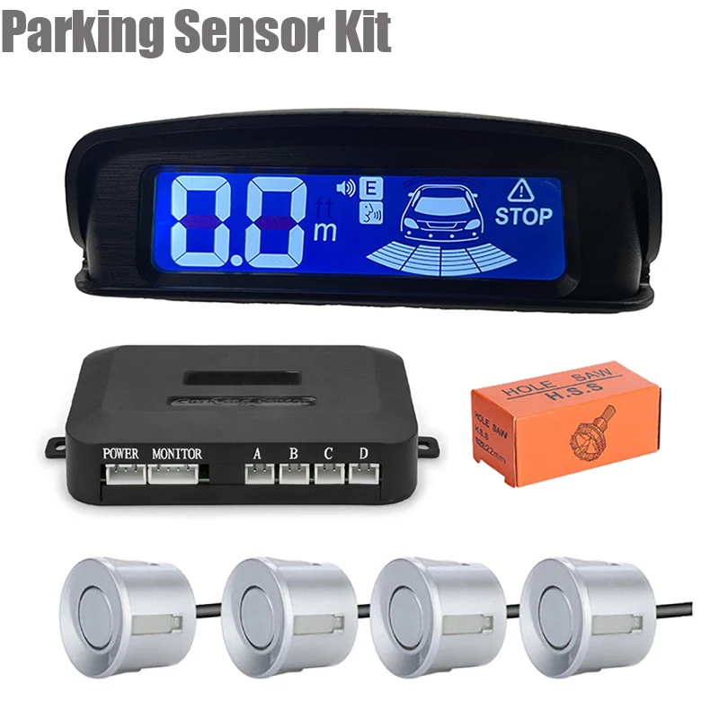 Multiple Radar Parking Sensor Kit Backlight Parktronic LED Display System Backup