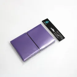 100 Pack Perfect Fit 66x91mm Card Sleeves for Double-Sleeving Trading Cards (PURPLE)