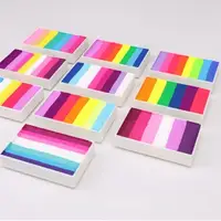 Palette arc-en-ciel soluble dans l'eau 50g, peinture pour le visage et le corps pour enfants, maquillage de scène pour Halloween, pigments de peinture corporelle sûrs pour l'art facial 6