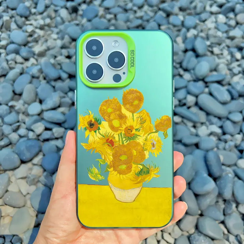 Für iPhone 17 16 15 14 Plus 15 14 11 12 13 Pro Max Mini Handyhüllen Kunst Van Gogh Ölgemälde Stoßfeste Laser-Rückabdeckungen – Detail 6
