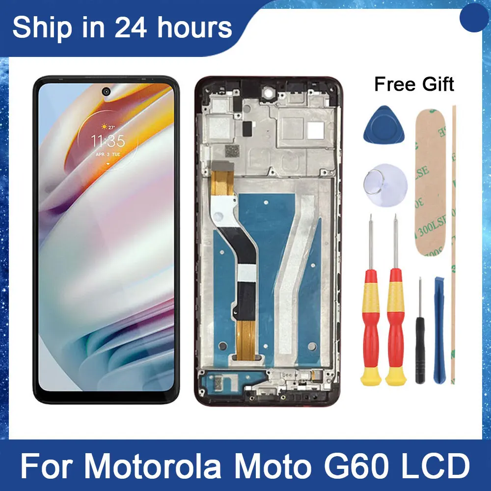 AiNiCole 6.8‘’ For Motorola Moto G60 LCD Display Touch Screen Digitizer Assembly PANB0001IN PANB0013IN LCD Screen Replacement