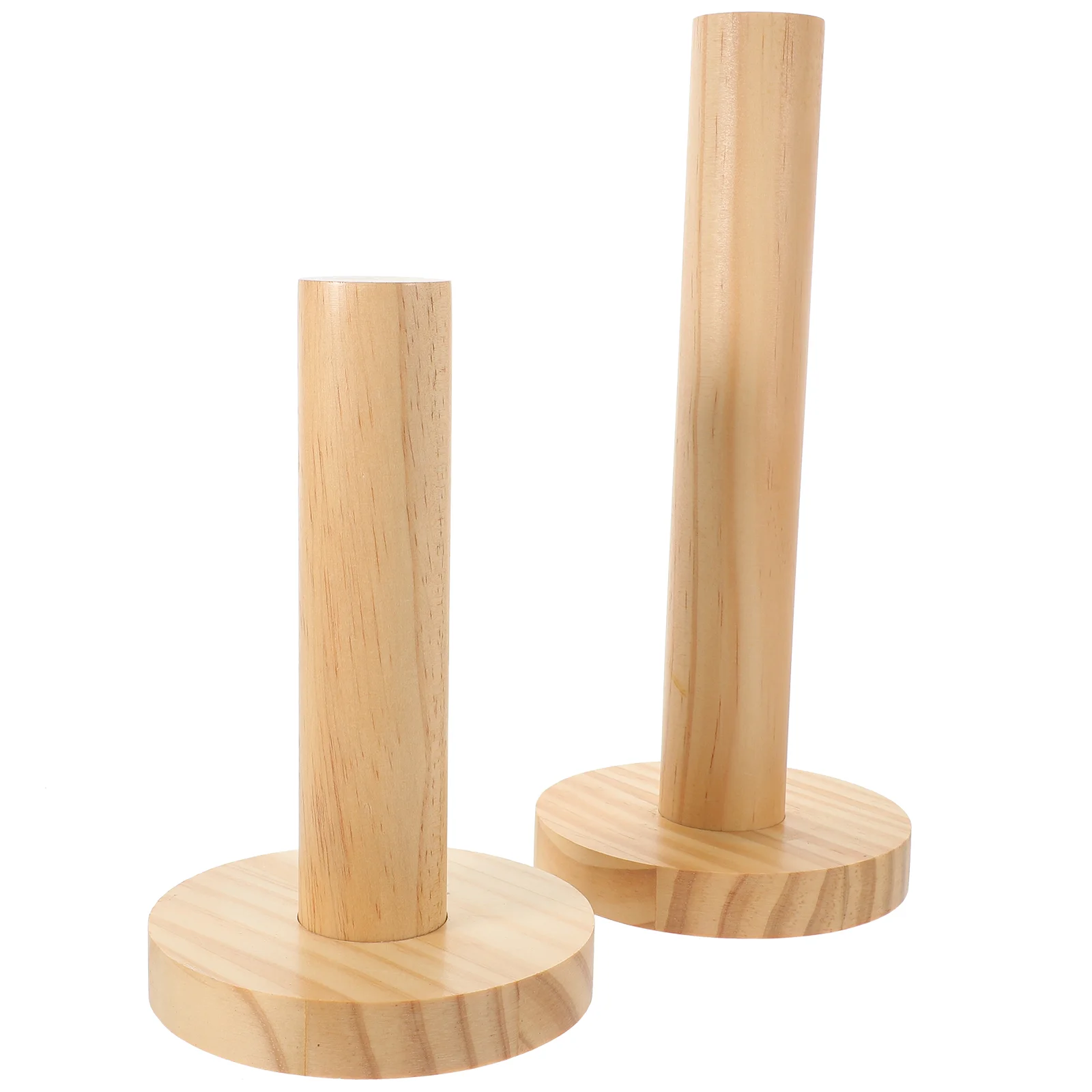 

2pcs Wooden Scrunchie Holder Organizer Hair Ties Display Stand Bracelets Watchs Organizer