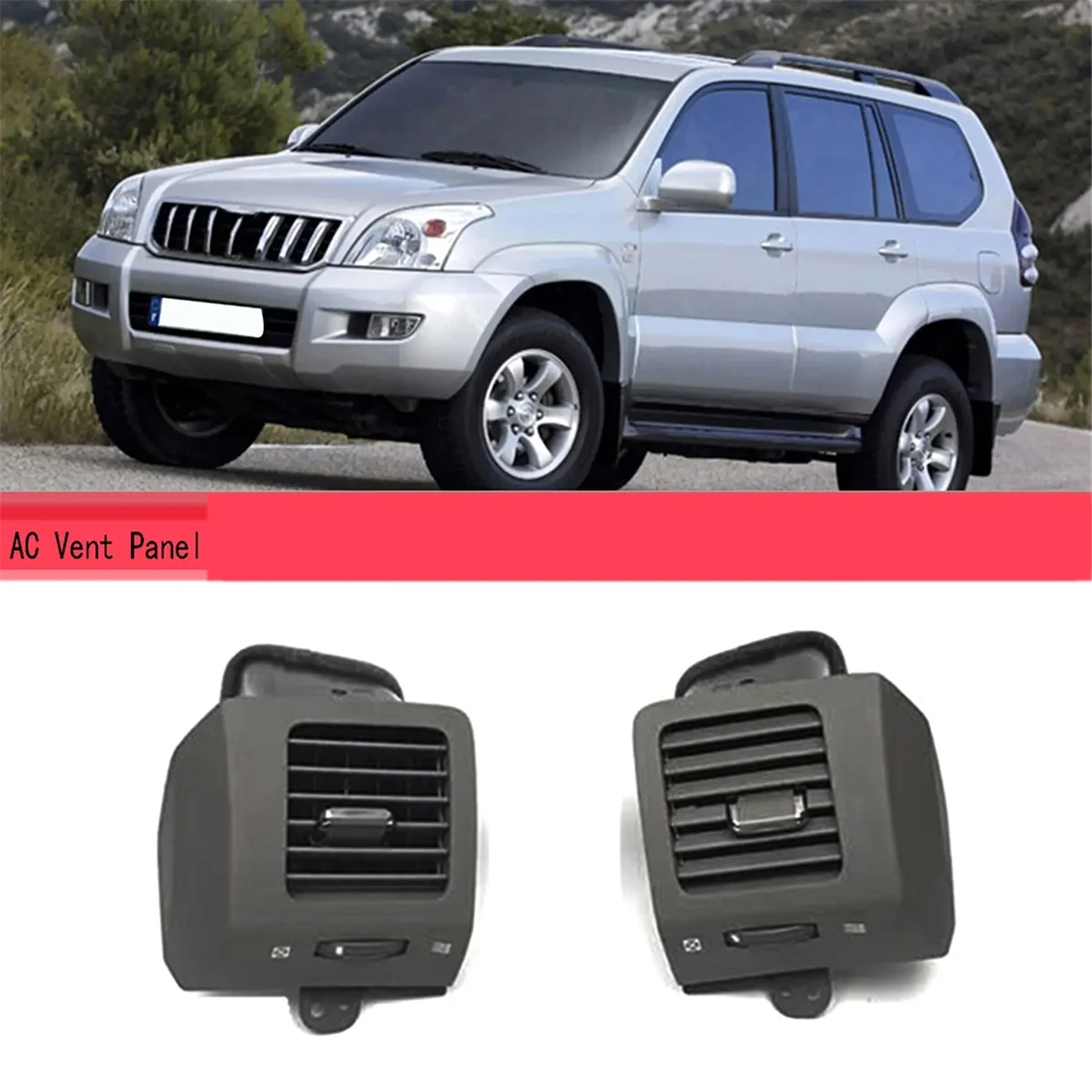 Brown Dashboard Air Vent Outlet for Toyota Land Cruiser Prado 120 Lexus GX470 03-09 Air Conditioning Conditioner Grille
