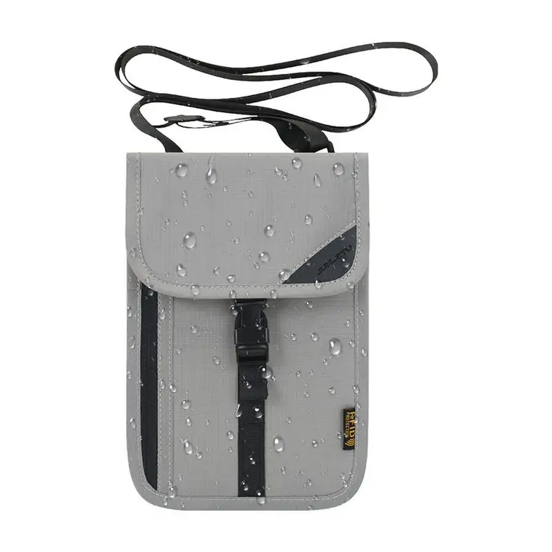Travel Anti-theft Document Storage Passport Holder Bags Nylon Portable RFID ID Credit Card Organizer Neck Pouch Crossbody Bags