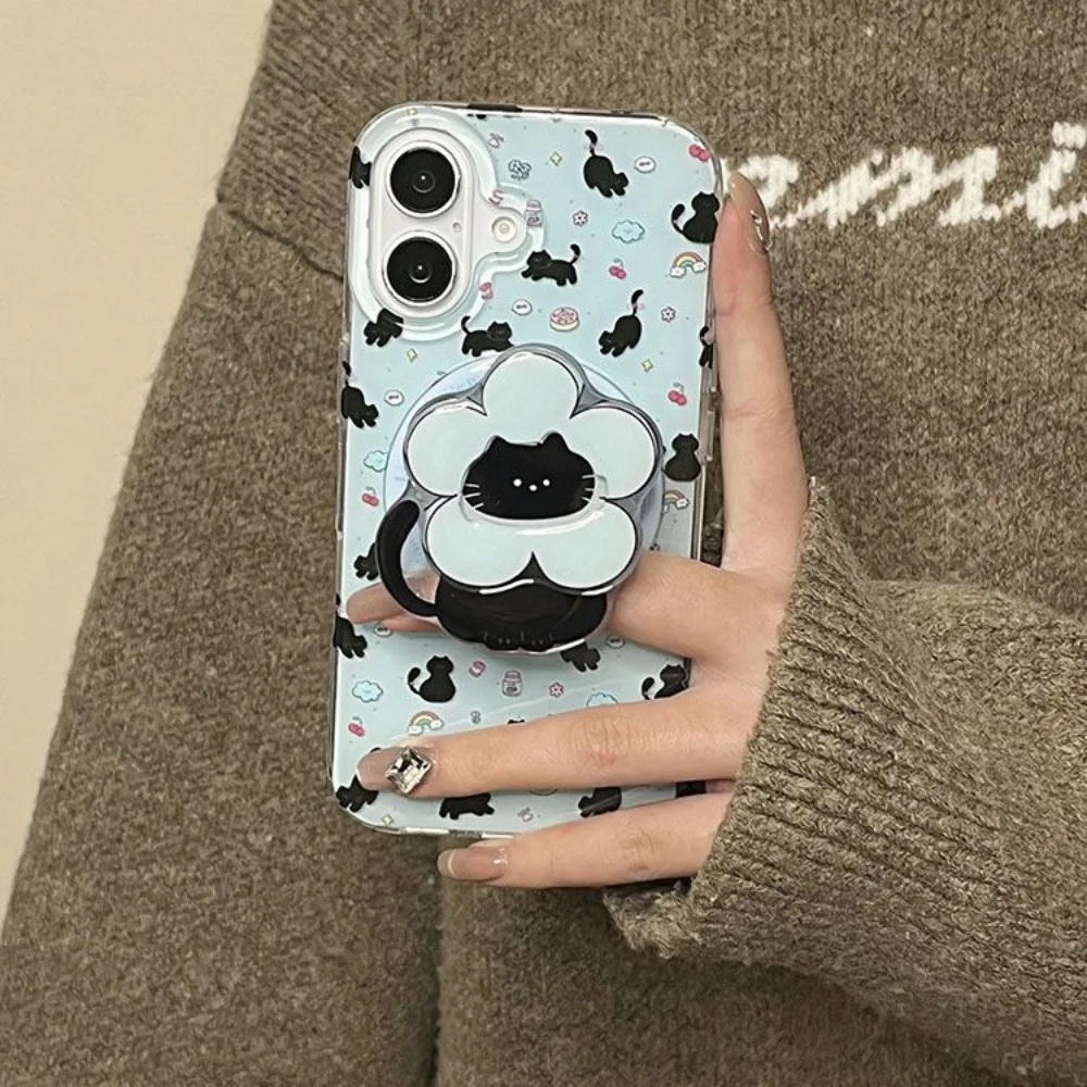 Cute Cartoon Kitten Scarf Griptok Phone Ring Stand Holder