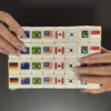 64 Blocks Tiktok Seaside Escape Mahjong Tile Game with Pattern of Flag Ball 1/2 Players Funny Parent Child Party Game Toy Gift ﻿ 2